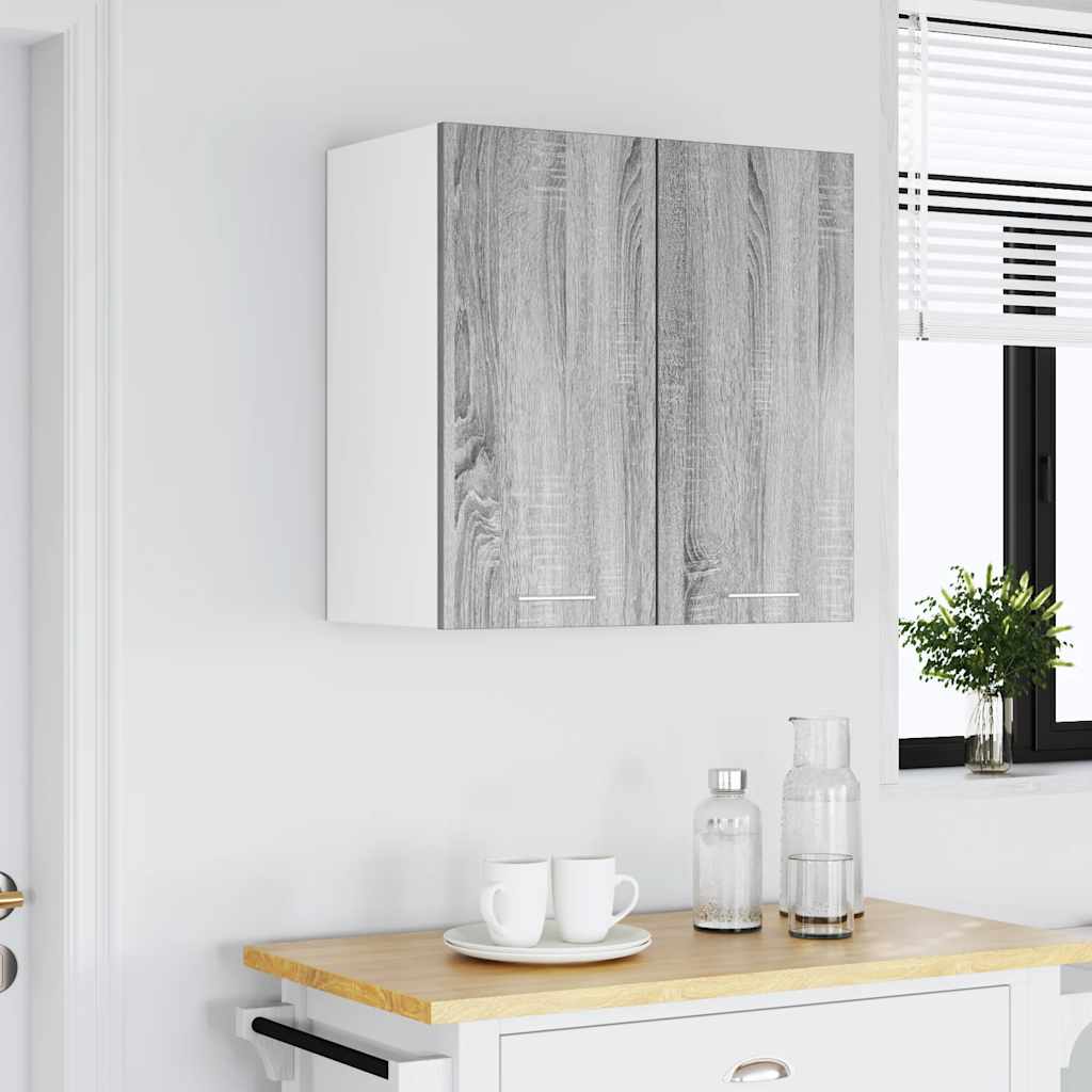 vidaXL Wandkast hangend Lyon 60x31x60 cm grijs sonoma eiken afbeelding