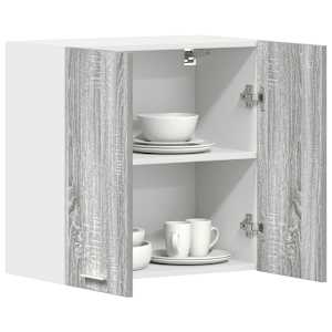 Závěsná skříňka "Lyon" šedá sonoma 60 x 31 x 60 cm, dřevěné podlahy - obrázek 4