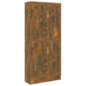 vidaXL raamatukapp, suitsutatud tamm, 82,5x30,5x185,5 cm, tehispuit