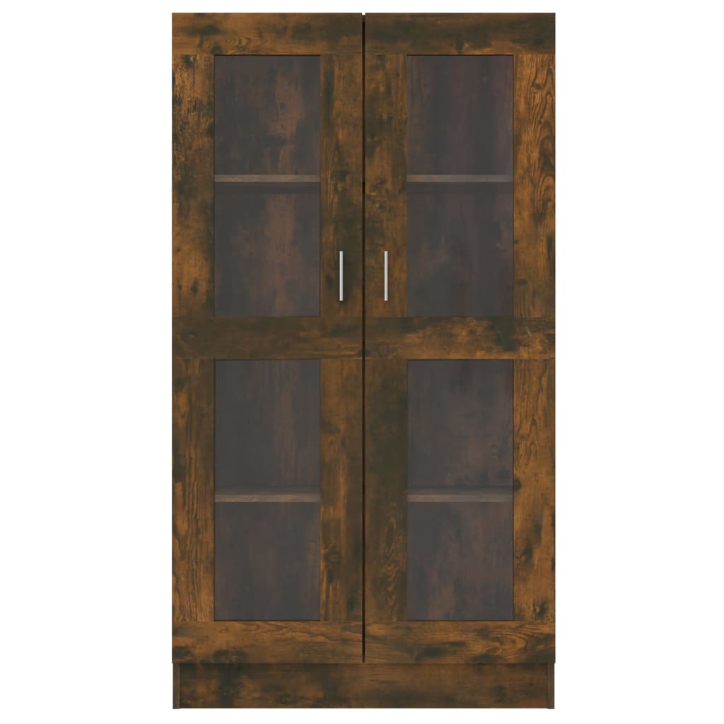 

vidaXL Vitrinekast 82,5x30,5x150 cm bewerkt hout gerookt eikenkleurig