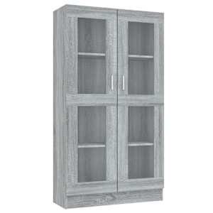 vidaXL vitriinkapp, hall Sonoma tamm, 82,5x30,5x150 cm, tehispuit