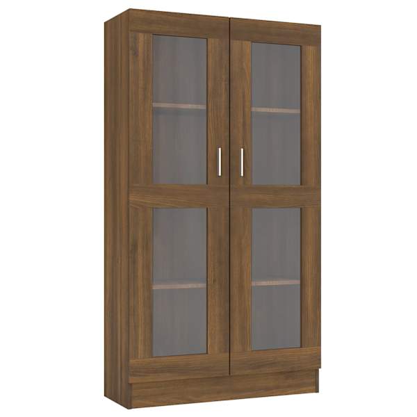 vidaXL vitriinkapp, pruun tamm, 82,5x30,5x150 cm, tehispuit