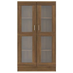 vidaXL Vitrína hnedý dub 82,5x30,5x150 cm spracované drevo