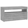 vidaXL telerialus LED-tuledega, hall Sonoma tamm, 75 x 35 x 40 cm