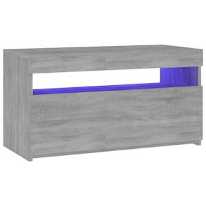TV skříňka s LED osvětlením šedá sonoma 75 x 35 x 40 cm - obrázek 12