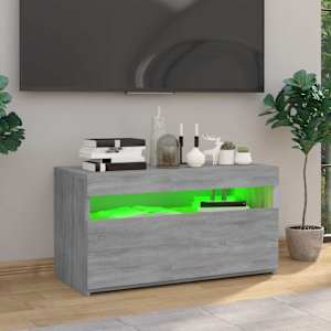 TV skříňka s LED osvětlením šedá sonoma 75 x 35 x 40 cm - obrázek 4