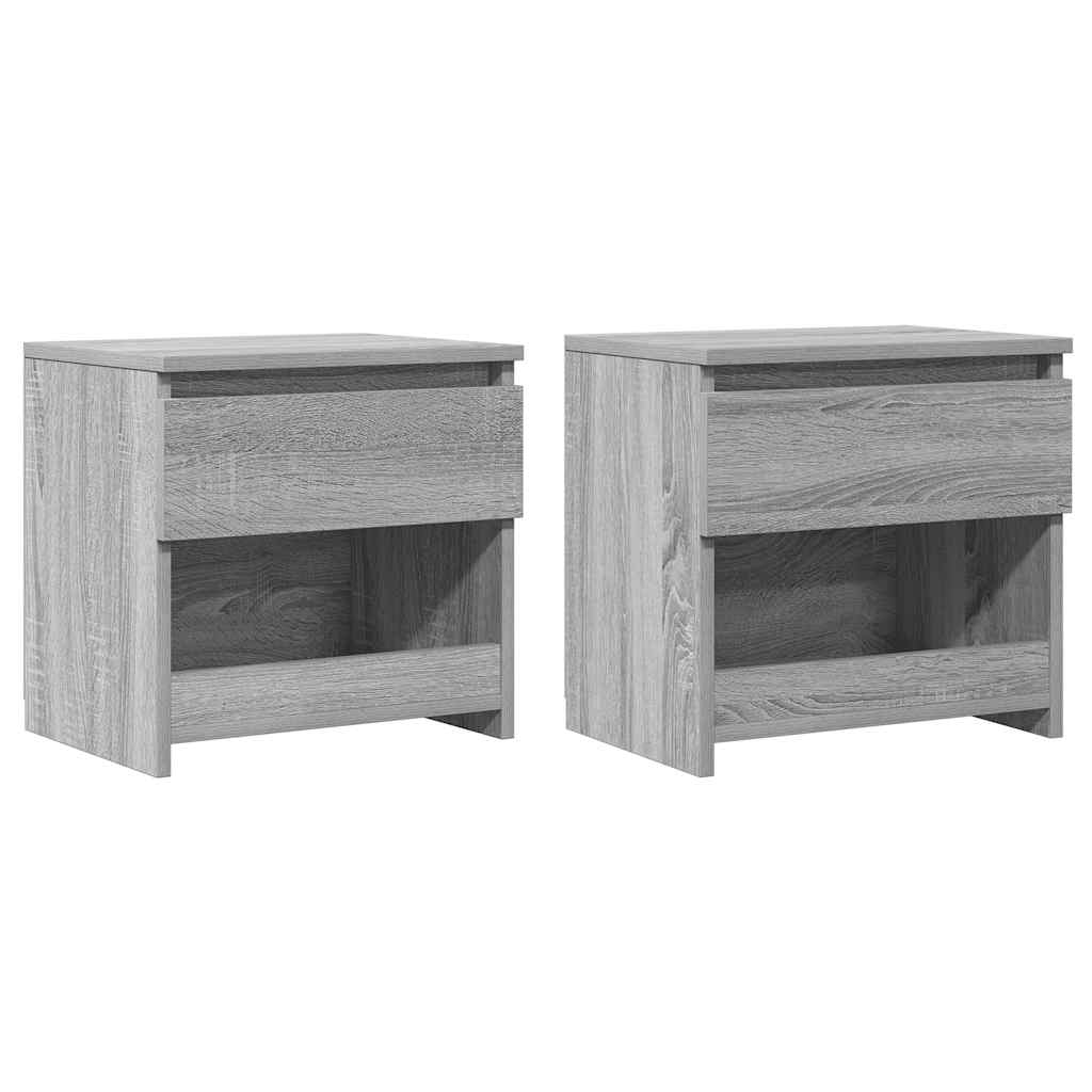 vidaXL Noční stolky 2 ks šedé sonoma 40 x 30 x 39 cm kompozitní dřevo