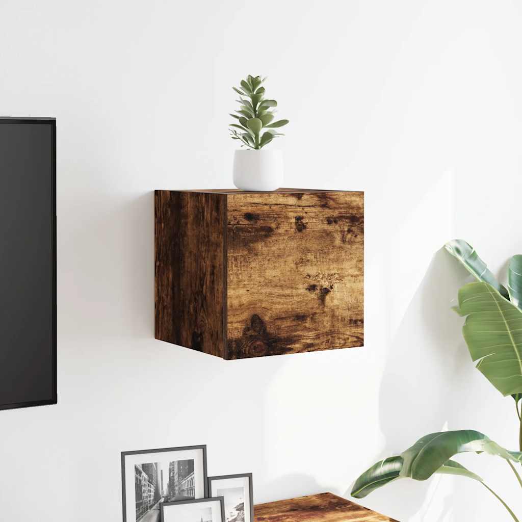 vidaXL Tv-wandmeubel 30,5x30x30 cm gerookt eikenkleurig afbeelding