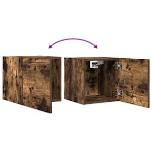 Nástěnné TV skříňky 2 ks kouřový dub 30,5 x 30 x 30 cm - obrázek 7