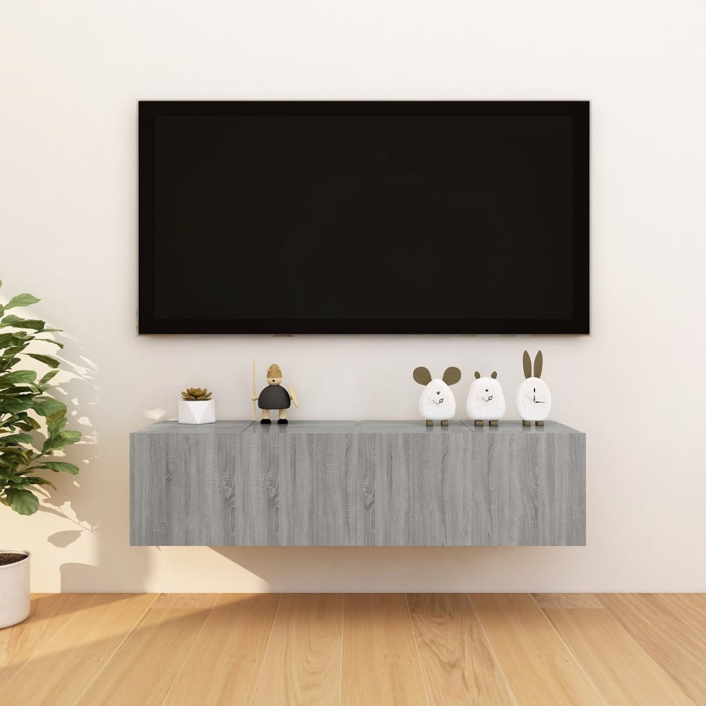 Meubles TV muraux 4 pcs Sonoma gris 30,5x30x30 cm | meublestv.fr 5