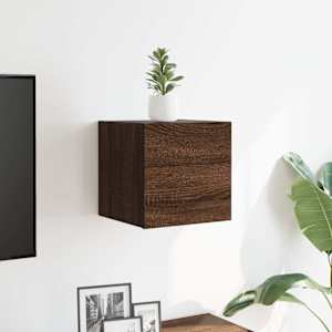 Nástěnná TV skříňka hnědý dub 30,5 x 30 x 30 cm - obrázek 3