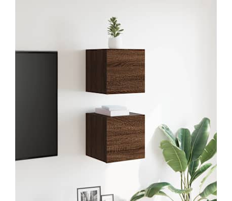 vidaXL Tv-wandmeubelen 4 st 30,5x30x30 cm bruin eikenkleur