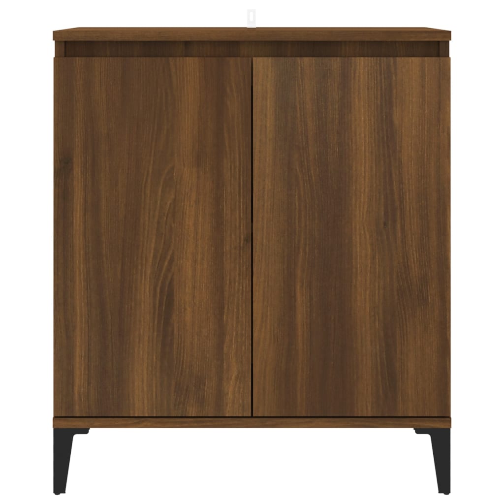

vidaXL Dressoir 60x35x70 cm bewerkt hout bruineikenkleurig