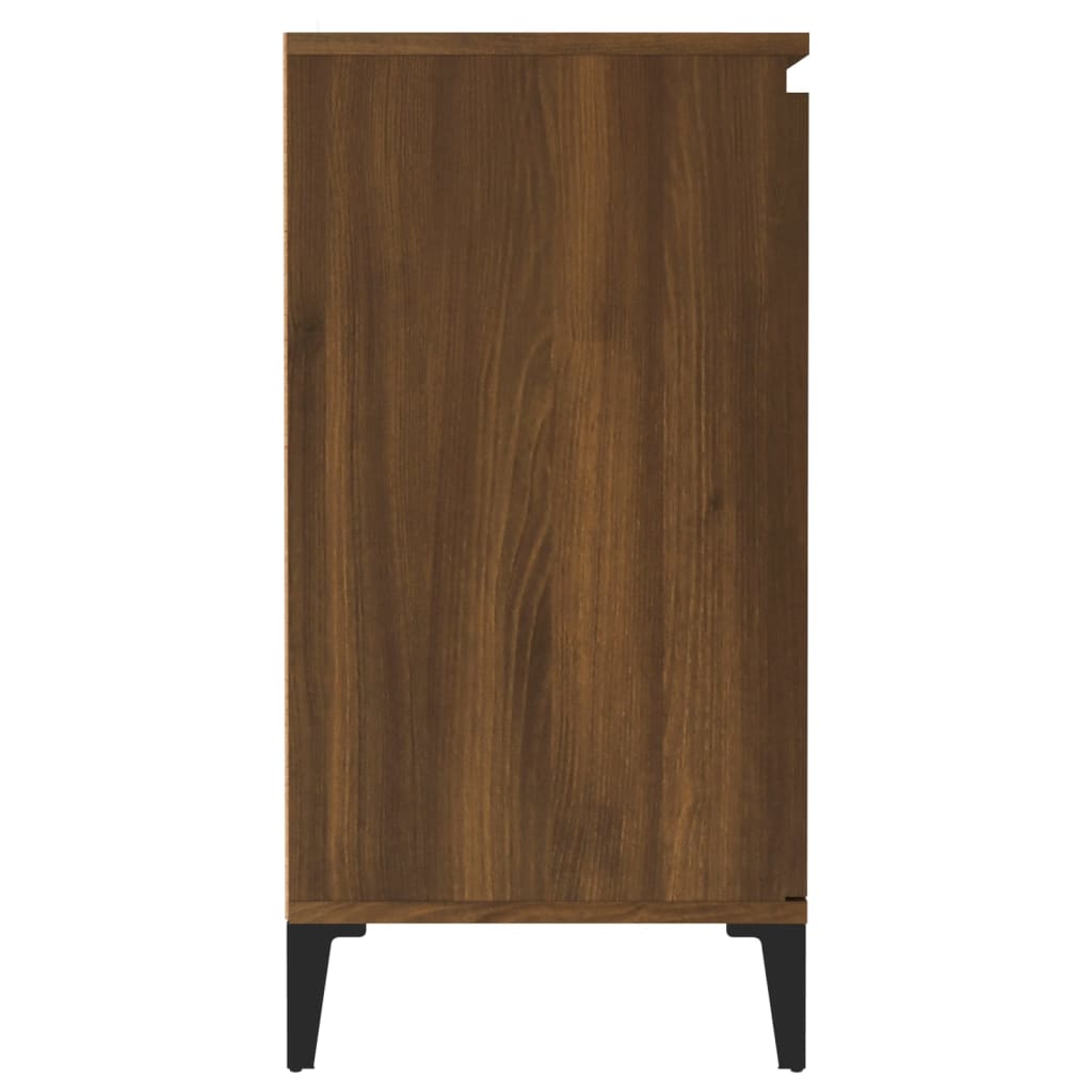 59 Havana Sliding Slat Door 4 Drawer Sideboard - Ebony/Dark Walnut