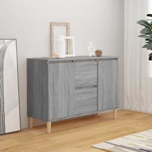 Komoda siva sonoma 101x35x70 cm inženirski les