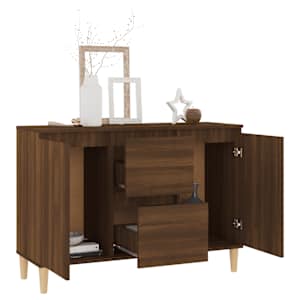 Příborník hnědý dub 101 x 35 x 70 cm kompozitní dřevo - obrázek 6