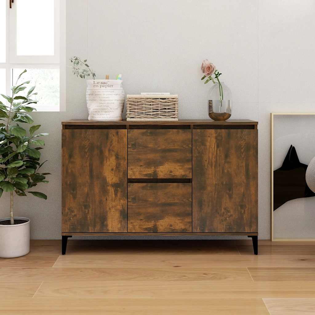 vidaXL Szafka, przydymiony d�b, 102x35x70 cm