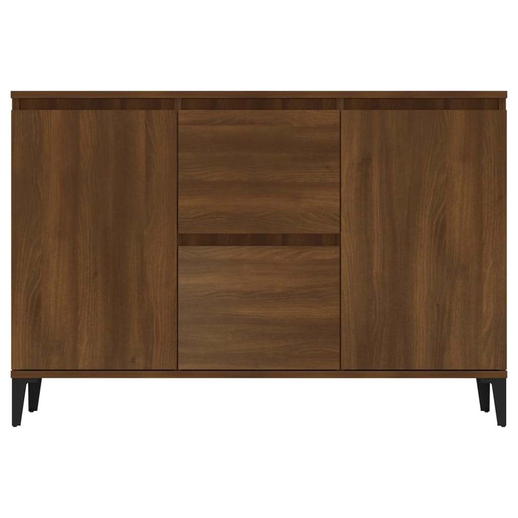 vidaXL Dressoir 104x35x70 cm bewerkt hout bruin eikenkleur afbeelding