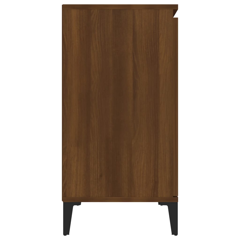 barna tölgy színű szerelt fa tálalószekrény 104 x 35 x 70 cm
