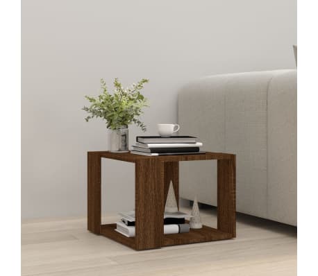 vidaXL Coffee Table Brown Oak 40x40x30 cm Engineered Wood