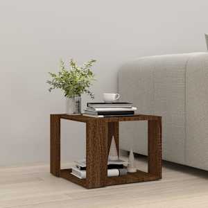 vidaXL Coffee Table Brown Oak 40x40x30 cm Engineered Wood