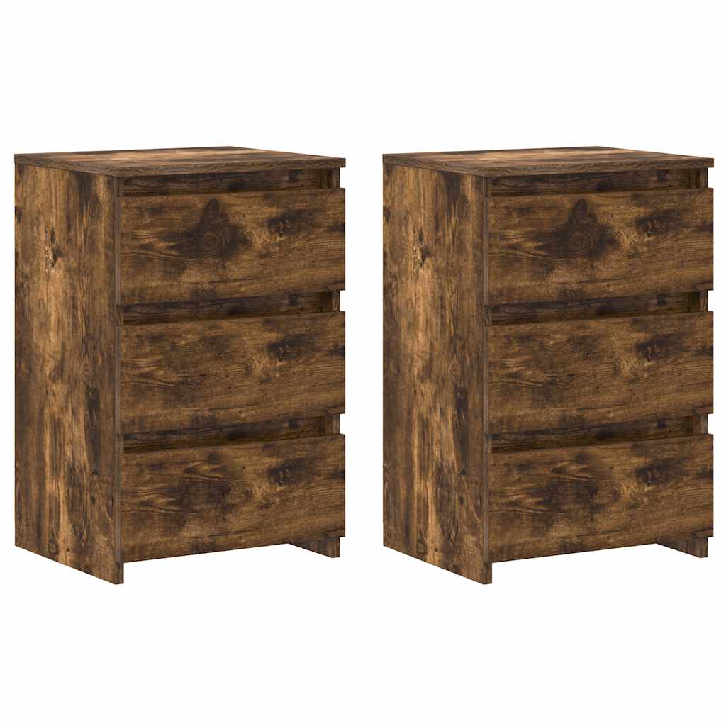 vidaXL Noční stolky 2 ks kouřový dub 40x35x62,5 cm kompozitní dřevo