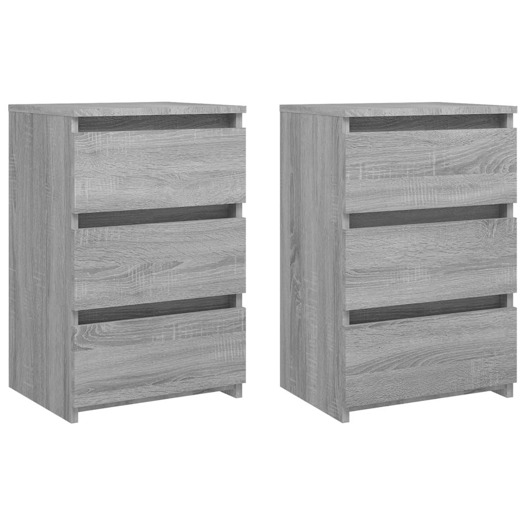vidaXL Noční stolky 2 ks šedé sonoma 40x35x62,5 cm kompozitní dřevo
