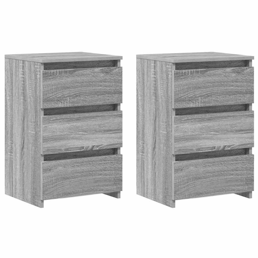 vidaXL Noční stolky 2 ks šedé sonoma 40x35x62,5 cm kompozitní dřevo