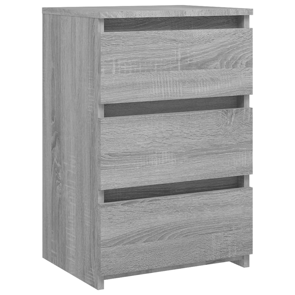 

vidaXL Nachtkastjes 2 st 40x35x62,5 cm bewerkt hout grijs sonoma eiken