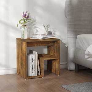 Nočna omarica dimljeni hrast 40x30x40 cm konstruiran les