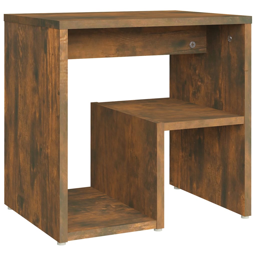 vidaXL Nachtkastjes 2 st 40x30x40 cm bewerkt hout gerookt eikenkleurig afbeelding