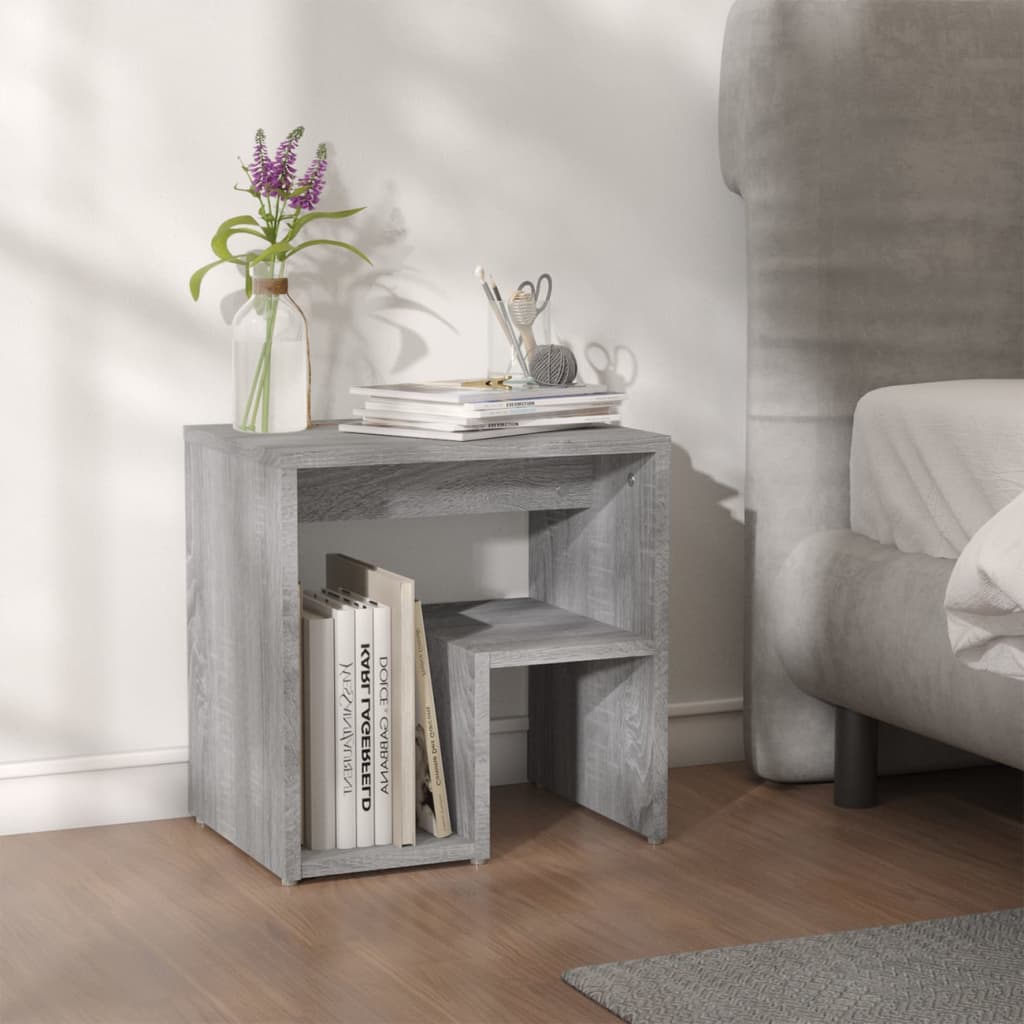 Petrashop  Noční stolek šedý sonoma 40 x 30 x 40 cm kompozitní dřevo