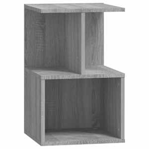 Nočna omarica 2 kosa siva sonoma 35x35x55 cm konstruiran les - slika 5