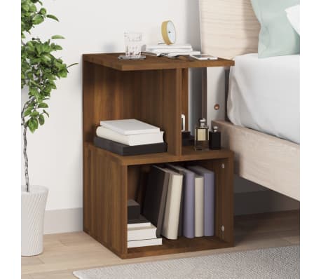 vidaXL Bedside Cabinets 2 pcs Brown Oak 35x35x55 cm Engineered Wood