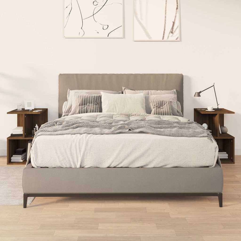 vidaXL Szafki nocne, 2 szt., br�zowy d�b, 35x35x55 cm