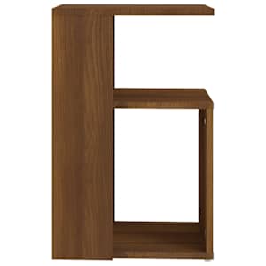 vidaXL Table d'appoint Ch&ecirc;ne marron 36x30x56 cm Bois d'ing&eacute;nierie