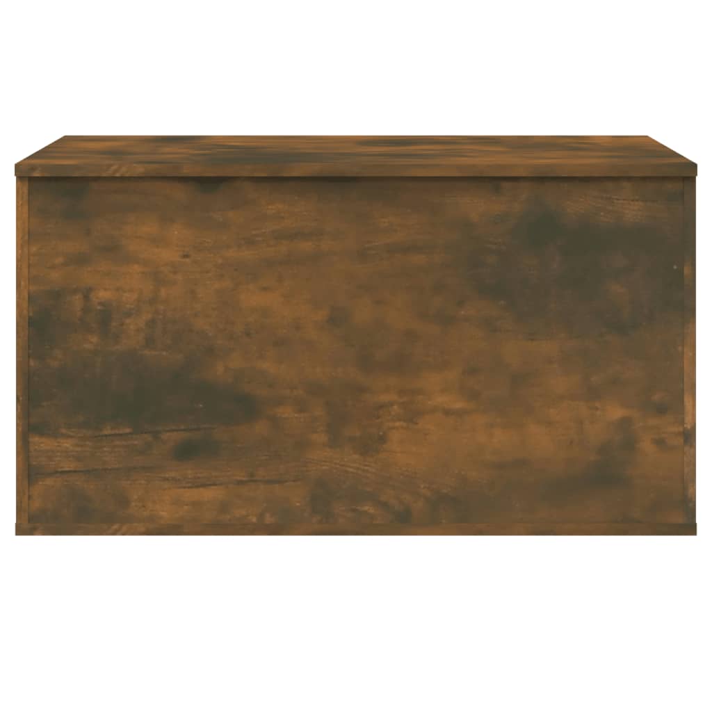 Füstös tölgyszínű szerelt fa tárolóláda 84 x 42 x 46 cm 