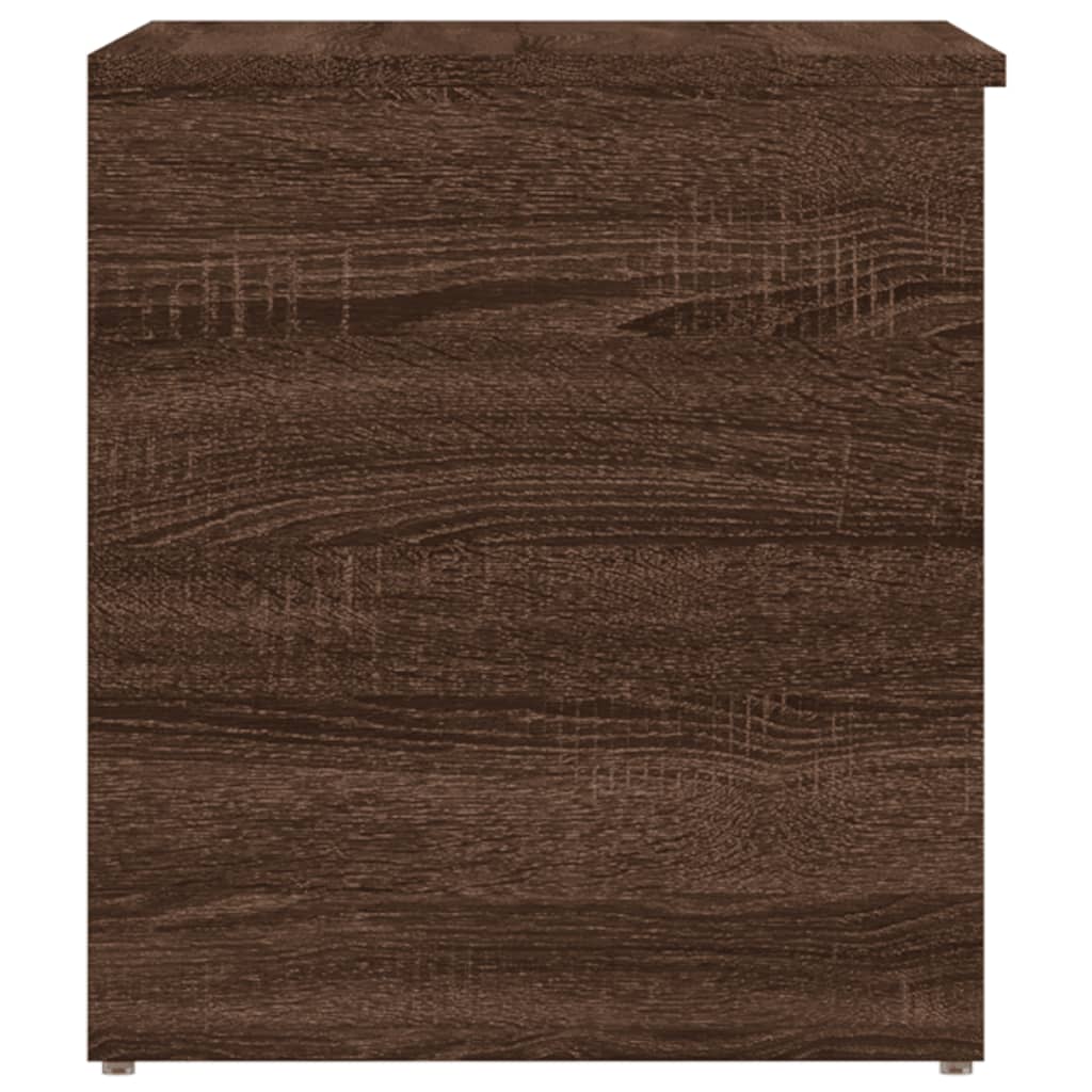 Barna tölgyszínű szerelt fa tárolóláda 84 x 42 x 46 cm 