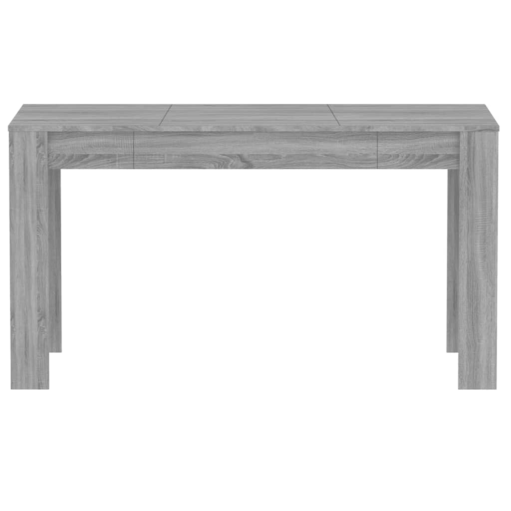 vidaXL Ruokapöytä harmaa Sonoma 140x74,5x76 cm tekninen puu