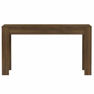 vidaXL Eettafel 140x74,5x76 cm bewerkt hout bruin eikenkleur