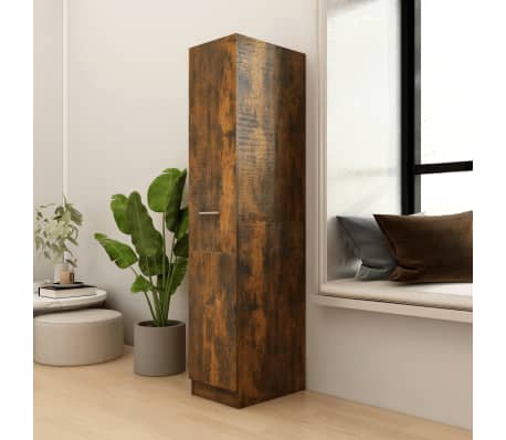 vidaXL Armoire apothicaire Ch&ecirc;ne fum&eacute; 30x42,5x150 cm Bois d'ing&eacute;nierie