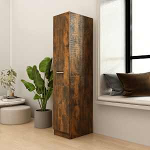 vidaXL Armoire apothicaire Ch&ecirc;ne fum&eacute; 30x42,5x150 cm Bois d'ing&eacute;nierie