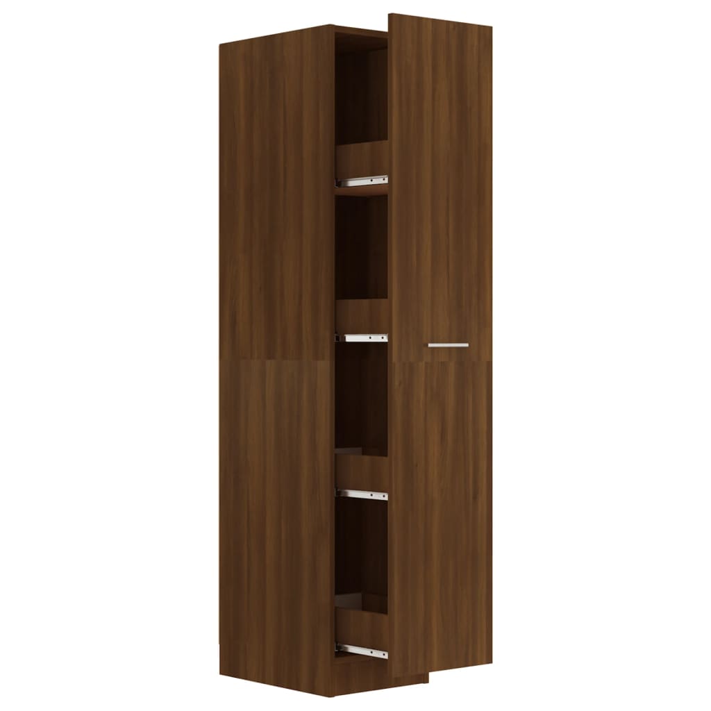 Image of vidaXL Apothecary Cabinet Brown Oak 30x42.5x150 cm Engineered Wood