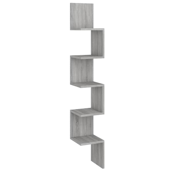 vidaXL seina nurgariiul, hall Sonoma tamm, 20x20x127,5 cm, tehispuit