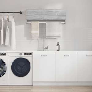 Garderobna omara siva sonoma 100x32,5x35 cm konstruiran les