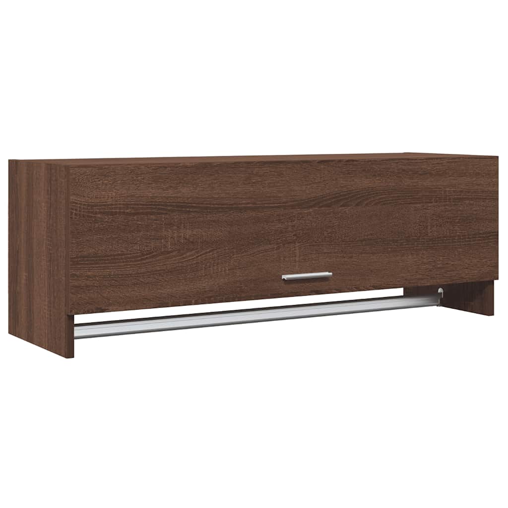 vidaXL Kleiderschrank Braun Eichen-Optik 100x32,5x35 cm Holzwerkstoff