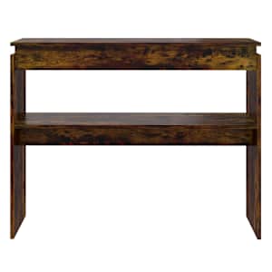 Konzolový stolek kouřový dub 102 x 30 x 80 cm kompozitní dřevo - obrázek 3