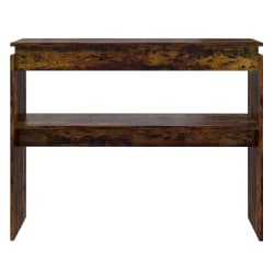 vidaXL Table console Ch&ecirc;ne fum&eacute; 102x30x80 cm Bois d'ing&eacute;nierie