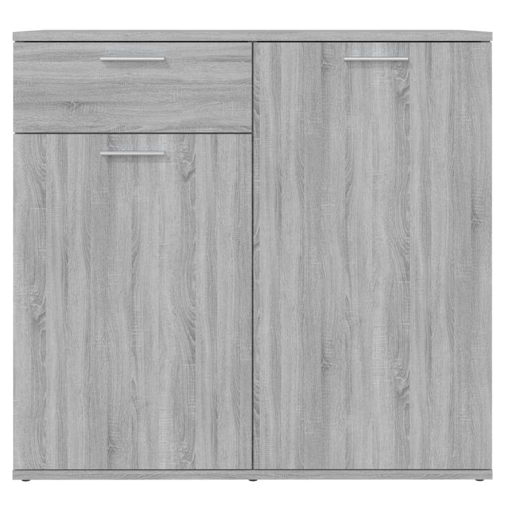 

vidaXL Dressoir 80x36x75 cm bewerkt hout grijs sonoma eikenkleurig