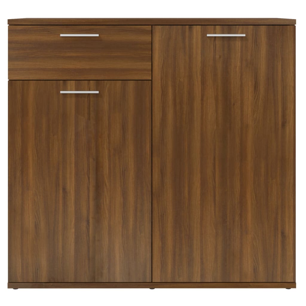 

vidaXL Dressoir 80x36x75 cm bewerkt hout bruineikenkleurig